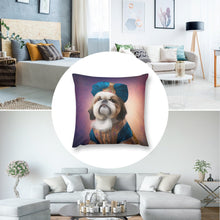 Load image into Gallery viewer, Ottoman Sultan Shih Tzu Plush Pillow Case-Cushion Cover-Dog Dad Gifts, Dog Mom Gifts, Home Decor, Pillows, Shih Tzu-3