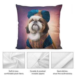 Ottoman Sultan Shih Tzu Plush Pillow Case-Cushion Cover-Dog Dad Gifts, Dog Mom Gifts, Home Decor, Pillows, Shih Tzu-4