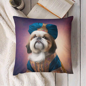 Ottoman Sultan Shih Tzu Plush Pillow Case-Cushion Cover-Dog Dad Gifts, Dog Mom Gifts, Home Decor, Pillows, Shih Tzu-5
