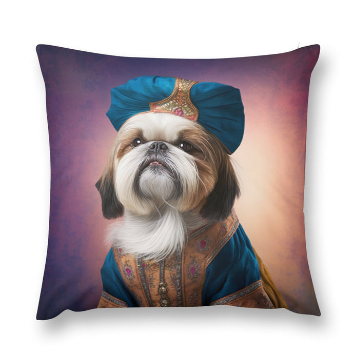 Ottoman Sultan Shih Tzu Plush Pillow Case-Cushion Cover-Dog Dad Gifts, Dog Mom Gifts, Home Decor, Pillows, Shih Tzu-7