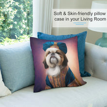 Load image into Gallery viewer, Ottoman Sultan Shih Tzu Plush Pillow Case-Cushion Cover-Dog Dad Gifts, Dog Mom Gifts, Home Decor, Pillows, Shih Tzu-8