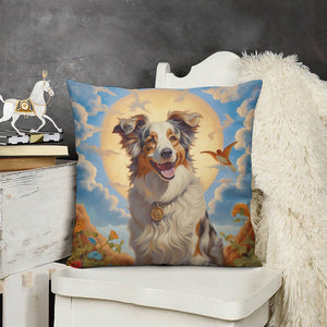 Outback Harmony Australian Shepherd Plush Pillow Case-Cushion Cover-Australian Shepherd, Dog Dad Gifts, Dog Mom Gifts, Home Decor, Pillows-3