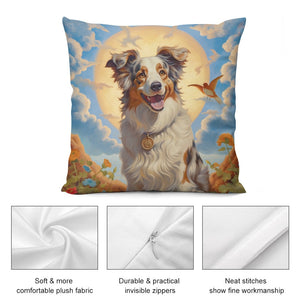 Outback Harmony Australian Shepherd Plush Pillow Case-Cushion Cover-Australian Shepherd, Dog Dad Gifts, Dog Mom Gifts, Home Decor, Pillows-5