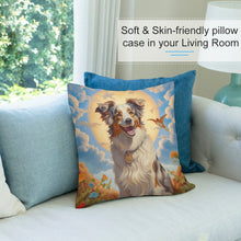 Load image into Gallery viewer, Outback Harmony Australian Shepherd Plush Pillow Case-Cushion Cover-Australian Shepherd, Dog Dad Gifts, Dog Mom Gifts, Home Decor, Pillows-7
