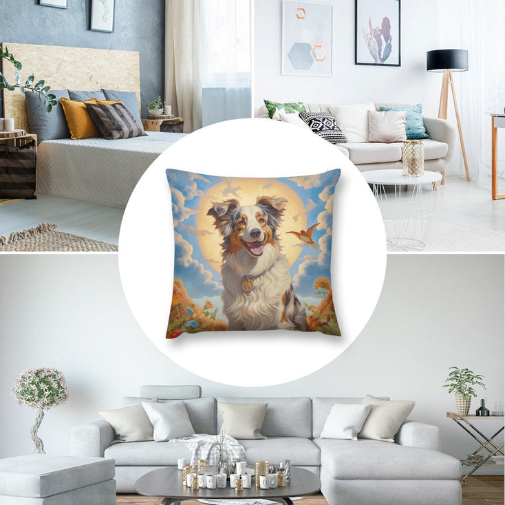 Outback Harmony Australian Shepherd Plush Pillow Case-Cushion Cover-Australian Shepherd, Dog Dad Gifts, Dog Mom Gifts, Home Decor, Pillows-8