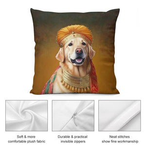 Pagri Raja Golden Retriever Plush Pillow Case-Cushion Cover-Dog Dad Gifts, Dog Mom Gifts, Golden Retriever, Home Decor, Pillows-5