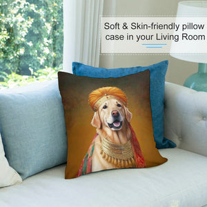 Pagri Raja Golden Retriever Plush Pillow Case-Cushion Cover-Dog Dad Gifts, Dog Mom Gifts, Golden Retriever, Home Decor, Pillows-7