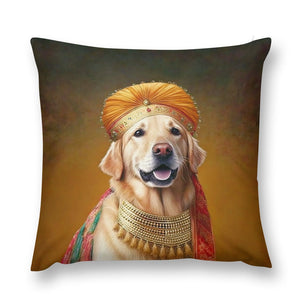 Pagri Raja Golden Retriever Plush Pillow Case-Cushion Cover-Dog Dad Gifts, Dog Mom Gifts, Golden Retriever, Home Decor, Pillows-12 "×12 "-1