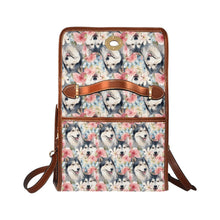 Load image into Gallery viewer, Painted Petals Husky Mom and Baby Shoulder Bag Purse-Accessories-Accessories, Bags, Purse, Siberian Husky-One Size-4