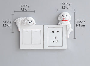 Pair of Two Bichon Frise 3D Wall Stickers-Home Decor-Bichon Frise, Dogs, Home Decor, Wall Sticker-4