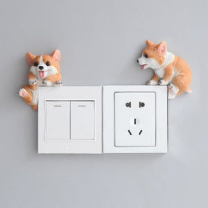 Pair of Two Bichon Frise 3D Wall Stickers-Home Decor-Bichon Frise, Dogs, Home Decor, Wall Sticker-Corgi-9