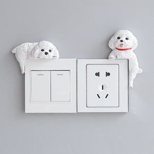 Pair of Two Bichon Frise 3D Wall Stickers-Home Decor-Bichon Frise, Dogs, Home Decor, Wall Sticker-Bichon Frise-1