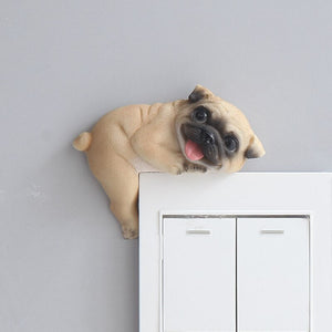 Pair of Two Pugs 3D Wall Stickers-Home Decor-Dogs, Home Decor, Pug, Wall Sticker-2