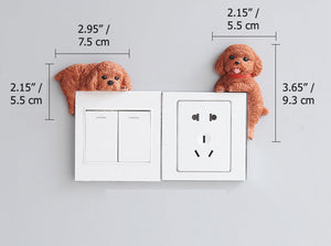 Pair of Two Toy Poodles / Doodles 3D Wall Stickers-Home Decor-Cockapoo, Dogs, Doodle, Goldendoodle, Home Decor, Labradoodle, Toy Poodle, Wall Sticker-4