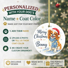 Load image into Gallery viewer, Papillon Christmas Ornament - Cozy Winter Pet Portrait Design - Personalize with Photo and Name-Christmas Ornament-Christmas,Christmas Ornament,Personalize Artwork-2