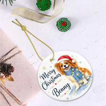 Load image into Gallery viewer, Papillon Christmas Ornament - Cozy Winter Pet Portrait Design - Personalize with Photo and Name-Christmas Ornament-Christmas,Christmas Ornament,Personalize Artwork-6