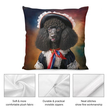 Load image into Gallery viewer, Parisian Chic Black Poodle Plush Pillow Case-Cushion Cover-Dog Dad Gifts, Dog Mom Gifts, Home Decor, Pillows, Poodle-5