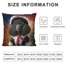 Load image into Gallery viewer, Parisian Chic Black Poodle Plush Pillow Case-Cushion Cover-Dog Dad Gifts, Dog Mom Gifts, Home Decor, Pillows, Poodle-6