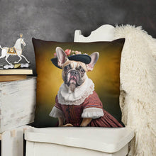 Load image into Gallery viewer, Parisian Mademoiselle Fawn Bulldog Plush Pillow Case-Cushion Cover-Dog Dad Gifts, Dog Mom Gifts, French Bulldog, Home Decor, Pillows-3