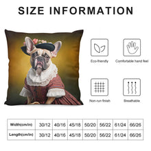 Load image into Gallery viewer, Parisian Mademoiselle Fawn Bulldog Plush Pillow Case-Cushion Cover-Dog Dad Gifts, Dog Mom Gifts, French Bulldog, Home Decor, Pillows-6