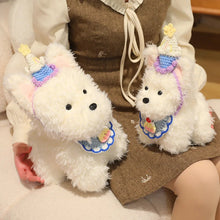 Load image into Gallery viewer, Party Hat West Highland Terrier Plush Toy With Bib-11