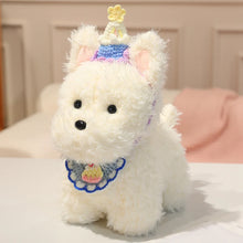 Load image into Gallery viewer, Party Hat West Highland Terrier Plush Toy With Bib-Stuffed Animals-Dog Memorial Gifts,Stuffed Animal,West Highland Terrier-11