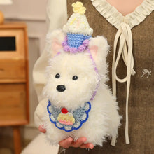 Load image into Gallery viewer, Party Hat West Highland Terrier Plush Toy With Bib-2