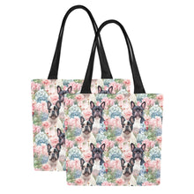 Load image into Gallery viewer, Pastel Bloom French Bulldogs Large Canvas Tote Bags - Set of 2-Accessories-Accessories, Bags, French Bulldog-10