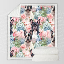 Load image into Gallery viewer, Pastel Bloom French Bulldogs Soft Warm Fleece Blanket-Blanket-Blankets, French Bulldog, Home Decor-10