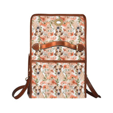 Load image into Gallery viewer, Pastel Meadow Red Fawn Grehound / Whippet Shoulder Bag Purse-Black-ONE SIZE-5