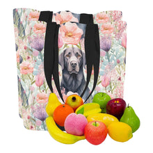 Load image into Gallery viewer, Pastel Petals and Black Labradors Large Canvas Tote Bags - Set of 2-Accessories-Accessories, Bags, Black Labrador, Labrador-4