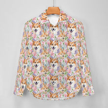 Load image into Gallery viewer, Pastel Petals Shiba Serenade Women&#39;s Shirt - 2 Designs-Apparel-Apparel, Shiba Inu, Shirt-7