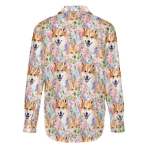 Load image into Gallery viewer, Pastel Petals Shiba Serenade Women&#39;s Shirt - 2 Designs-Apparel-Apparel, Shiba Inu, Shirt-6