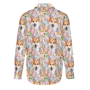 Pastel Petals Shiba Serenade Women's Shirt - 2 Designs-Apparel-Apparel, Shiba Inu, Shirt-6