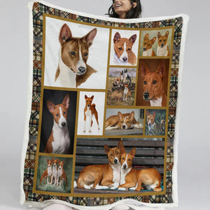 Patchwork Basenji Love Soft Warm Blanket-Blanket-Basenji, Blankets, Dogs, Home Decor-2