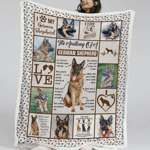 Patchwork German Shepherd Love Soft Warm Blankets - 2 Designs-Blanket-Blankets, Dogs, German Shepherd, Home Decor-7