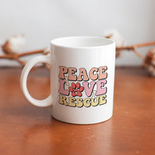 Load image into Gallery viewer, Peace Love Rescue Coffee Mug-Mug-Dog Dad Gifts,Dog Memorial Gifts,Dog Mom Gifts,Mugs-1
