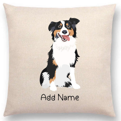 Personalised Australian Shepherd Throw Pillow - Pick Coat Color and Add Name-Cushion Cover-Australian Shepherd, Dog Dad Gifts, Dog Mom Gifts, Home Decor, Pillows-1