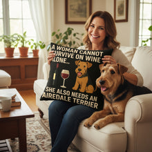 Load image into Gallery viewer, Personalized “A Woman Cannot Survive on Wine Alone…” Alaskan Malamute Pillowcase-Home Decor-Alaskan Malamute,Dog Mom Gifts,Home Decor,Personalize Artwork,Pillows-3