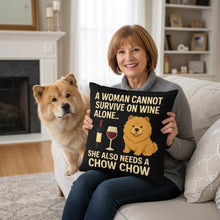 Load image into Gallery viewer, Personalized “A Woman Cannot Survive on Wine Alone…” Blue Heeler Pillowcase-Home Decor-Blue Heeler,Dog Mom Gifts,Home Decor,Personalize Artwork,Pillows-2