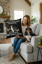 Load image into Gallery viewer, Personalized “A Woman Cannot Survive on Wine Alone…” Chihuahua Pillowcase-Home Decor-Chihuahua,Dog Mom Gifts,Home Decor,Personalize Artwork,Pillows-2