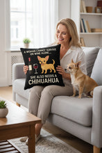 Load image into Gallery viewer, Personalized “A Woman Cannot Survive on Wine Alone…” Chihuahua Pillowcase-Home Decor-Chihuahua,Dog Mom Gifts,Home Decor,Personalize Artwork,Pillows-1