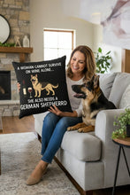 Load image into Gallery viewer, Personalized “A Woman Cannot Survive on Wine Alone…” German Shepherd Pillowcase-Home Decor-Dog Mom Gifts,German Shepherd,Home Decor,Personalize Artwork,Pillows-1