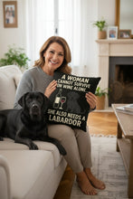 Load image into Gallery viewer, Personalized “A Woman Cannot Survive on Wine Alone…” Labrador Pillowcase-Home Decor-Black Labrador,Chocolate Labrador,Dog Mom Gifts,Home Decor,Labrador,Personalize Artwork,Pillows-2