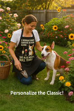 Load image into Gallery viewer, Personalized “A Woman Cannot Survive on Wine…” Custom Dog Apron-Personalized Dog Gifts-Accessories, Apron, Dog Mom Gifts,Personalize Artwork-3