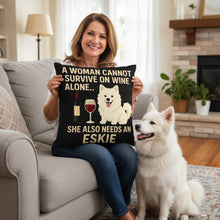 Load image into Gallery viewer, Personalized “A Woman Cannot Survive on Wine…” Tibetan Mastiff Pillowcase-Home Decor-Dog Mom Gifts,Home Decor,Personalize Artwork,Pillows,Tibetan Mastiff-3