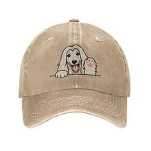 Load image into Gallery viewer, Personalized Afghan Hound Baseball Cap - Waving Afghan Hound Design - Match Your Dog's Coat Color-Hats &amp; Caps-Accessories,Afghan Hound,Baseball Caps,Dog Dad Gifts,Dog Mom Gifts-Beige-One Size-4