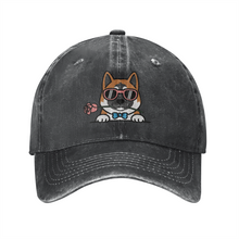 Load image into Gallery viewer, Personalized Akita Baseball Cap - Romeo Akita Design - Match Your Dog's Coat Color-Hats &amp; Caps-Accessories,Baseball Caps,Dog Mom Gifts-1