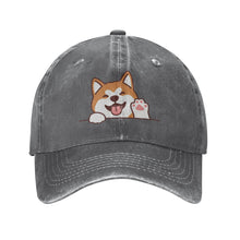 Load image into Gallery viewer, Personalized Akita Baseball Cap - Waving Akita Design - Match Your Dog's Coat Color-Hats &amp; Caps-Accessories,Akita,Baseball Caps,Dog Dad Gifts,Dog Mom Gifts-Deep Heather-One Size-3