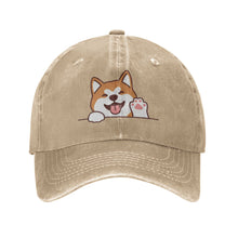 Load image into Gallery viewer, Personalized Akita Baseball Cap - Waving Akita Design - Match Your Dog's Coat Color-Hats &amp; Caps-Accessories,Akita,Baseball Caps,Dog Dad Gifts,Dog Mom Gifts-Natural-One Size-4